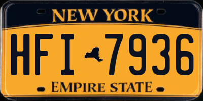 NY license plate HFI7936