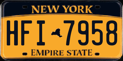 NY license plate HFI7958