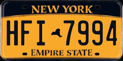 NY license plate HFI7994