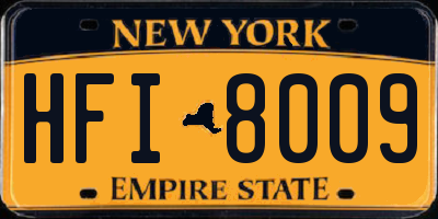 NY license plate HFI8009