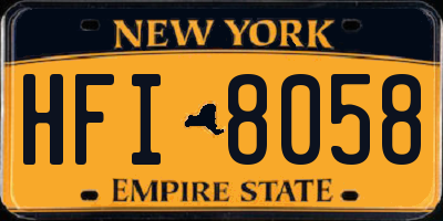 NY license plate HFI8058