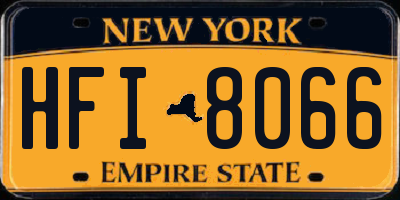 NY license plate HFI8066