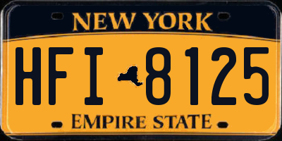 NY license plate HFI8125