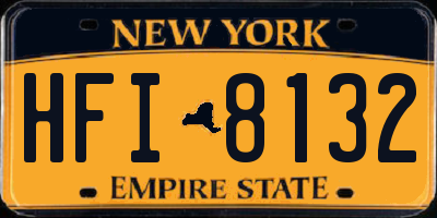 NY license plate HFI8132