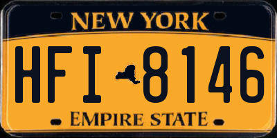 NY license plate HFI8146