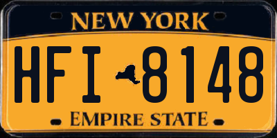 NY license plate HFI8148