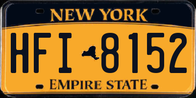 NY license plate HFI8152