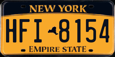 NY license plate HFI8154
