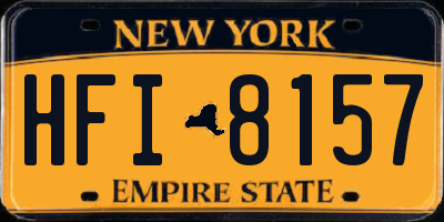 NY license plate HFI8157