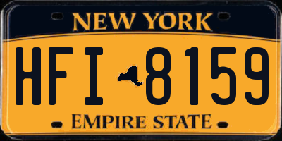 NY license plate HFI8159