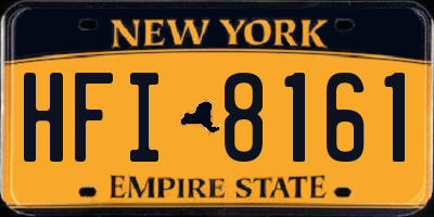 NY license plate HFI8161