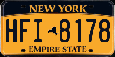 NY license plate HFI8178