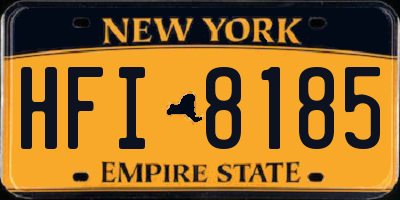 NY license plate HFI8185
