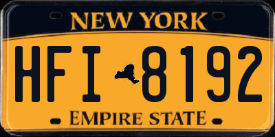 NY license plate HFI8192
