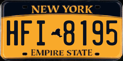 NY license plate HFI8195