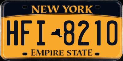 NY license plate HFI8210