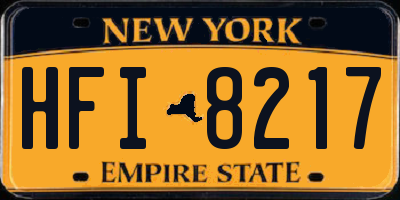 NY license plate HFI8217