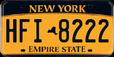 NY license plate HFI8222