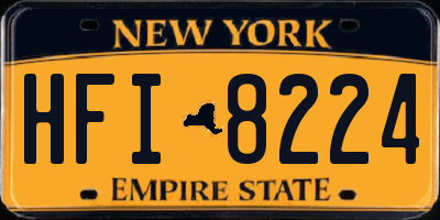 NY license plate HFI8224