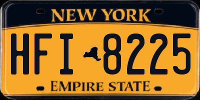 NY license plate HFI8225