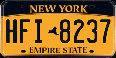 NY license plate HFI8237
