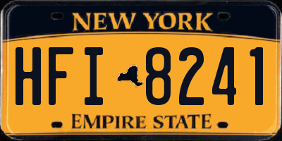NY license plate HFI8241