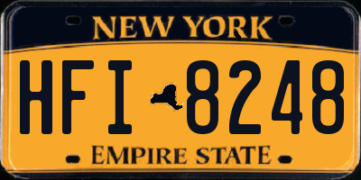 NY license plate HFI8248