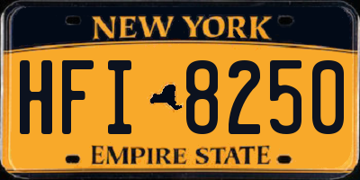 NY license plate HFI8250
