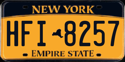 NY license plate HFI8257