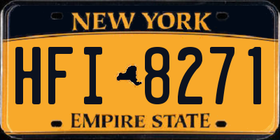 NY license plate HFI8271
