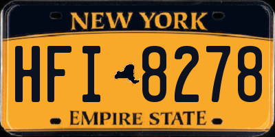NY license plate HFI8278