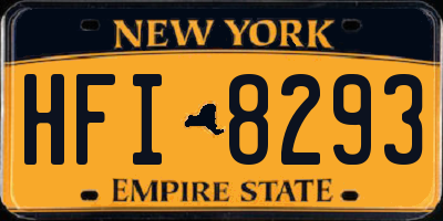 NY license plate HFI8293