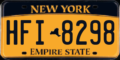 NY license plate HFI8298