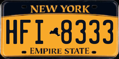 NY license plate HFI8333