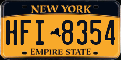 NY license plate HFI8354