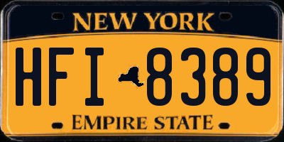 NY license plate HFI8389