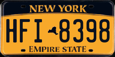 NY license plate HFI8398