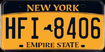 NY license plate HFI8406