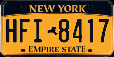 NY license plate HFI8417