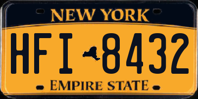 NY license plate HFI8432