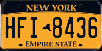 NY license plate HFI8436