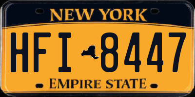 NY license plate HFI8447