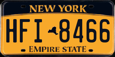 NY license plate HFI8466