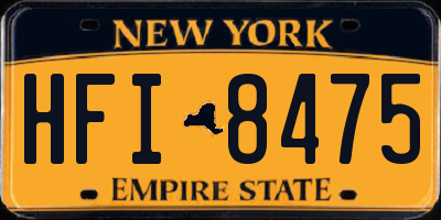 NY license plate HFI8475