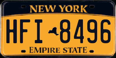 NY license plate HFI8496