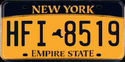 NY license plate HFI8519