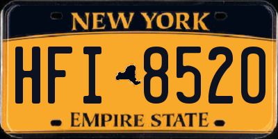 NY license plate HFI8520
