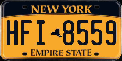 NY license plate HFI8559