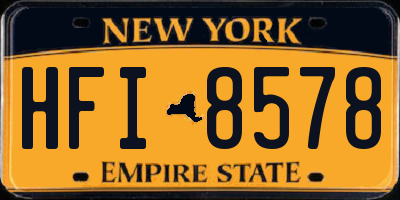 NY license plate HFI8578
