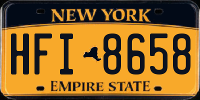 NY license plate HFI8658